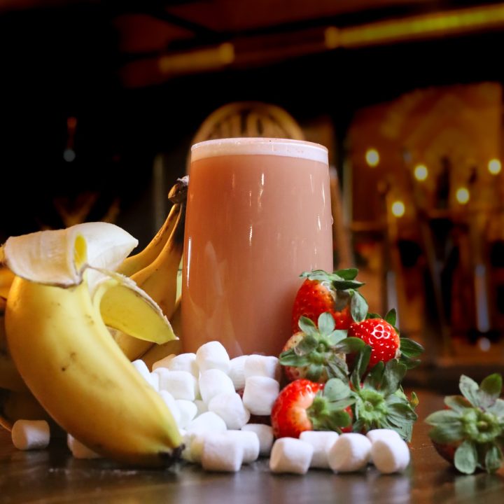 An image of Punch Bowl: Strawberry Banana Sunrise, a fruited sour beer brewed by BriarBrothers Brewing in Buffalo, NY