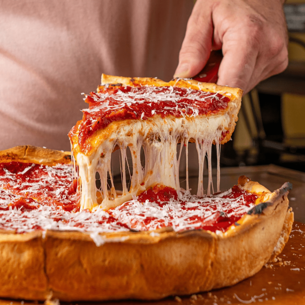 Buffalo Deep Dish pizza